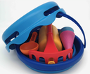 GIOCHI SABBIA 7 IN 1 BLU CON SECCHIELLO