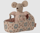 17-5004-00 TOPOLINO NEONATO NELLA CULLA ROSA