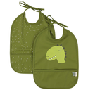 96-322 WATERPROOF BIB 2 PACK DINO