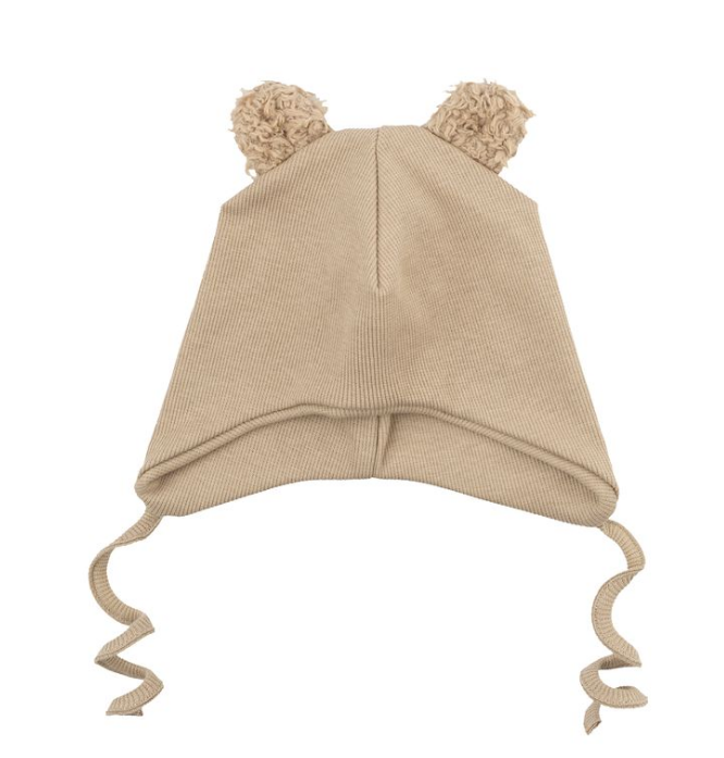 BERRETTO TEDDY TAG. 44/48 CON ORECCHIE BEIGE 64-44-143