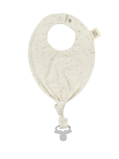 37-0-123 BIB CON PORTACIUCCIO JERSEY ECRU SPLASH 37123